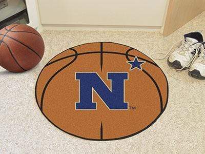 Round Area Rugs U.S. Armed Forces Sports  U.S. Naval Academy Basketball Mat 27" diameter