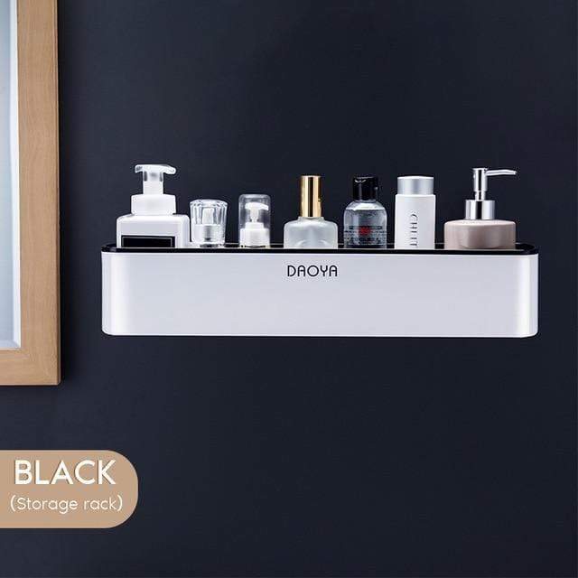 Bathroom Shelf Shower Caddy Organizer Wall Mount Shampoo Rack With Towel Bar No Drilling Kitchen Storage Bathroom Accessories JadeMoghul Inc. 