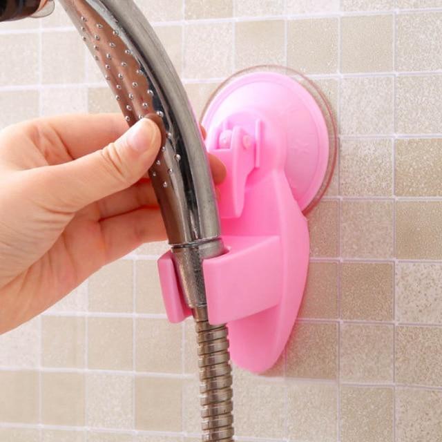 Bathroom Strong Attachable Shower Head Holder Movable Bracket Powerful Suction ShowerSeat Chuck Holder Suction Cup JadeMoghul Inc. 