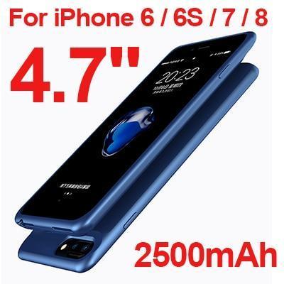 Battery Charger Cases for iPhone 6 6s 7 8 Plus 2500/3700mAh Power Bank Case Ultra Slim External Pack Backup charger case-For iPhone 6 6s 7 8 3-JadeMoghul Inc.