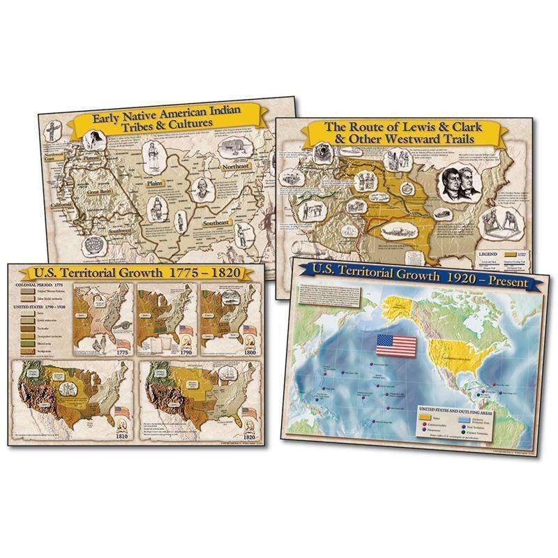 BB SET HISTORICAL MAPS OF THE US-Learning Materials-JadeMoghul Inc.