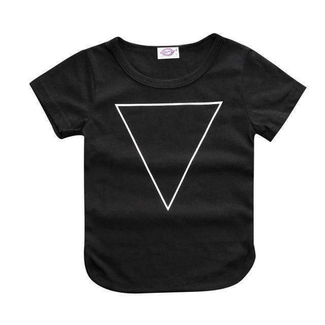 BC134 t shirt boys cotton Short SleeveT Shirts For Girls Black White T-shirts baby tops boys t shirts children's clothing retail-as picture 3-4T-JadeMoghul Inc.