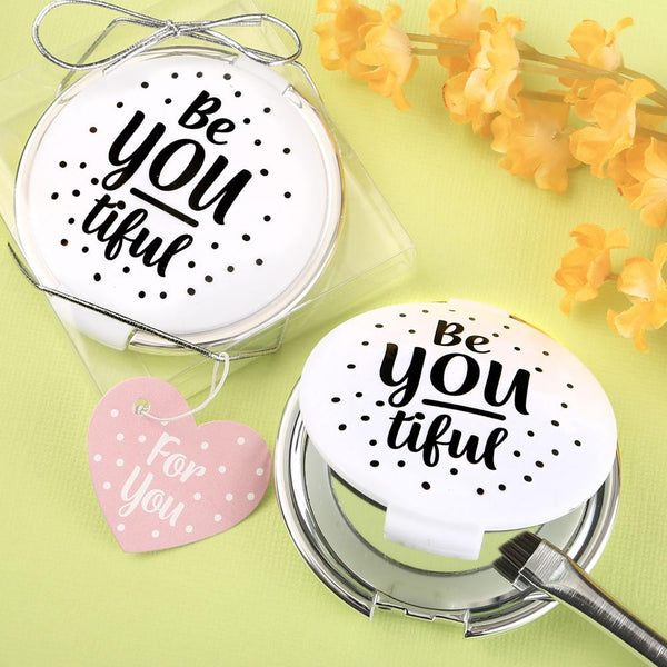BE-YOU-TIFUL compact mirror from fashioncraft-Bridal Shower Decorations-JadeMoghul Inc.