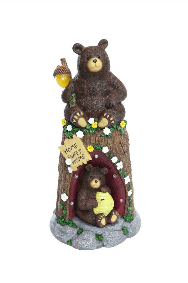 Bear Statue with Color Changing LED Lights-Decorative Objects and Figurines-Multicolor-JadeMoghul Inc.
