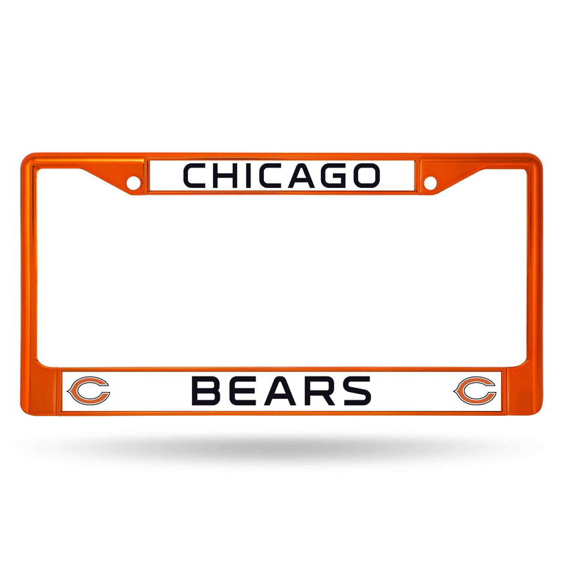 Car License Plate Frame Bears Colored Chrome Frame Secondary Orange
