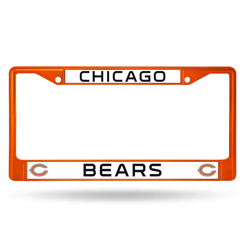 Car License Plate Frame Bears Colored Chrome Frame Secondary Orange