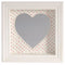 Beautiful and Pretty Heart Shaped Wall Mirror, White-Wall Mirrors-White-MDF glass fabric-JadeMoghul Inc.