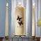 Beautiful Butterflies Personalized Pillar Candle White Plum (Pack of 1)-Wedding Ceremony Accessories-Plum-JadeMoghul Inc.