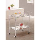 Beautiful Metal Serving Cart, Silver-Bar Carts-silver-Metal-JadeMoghul Inc.