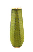 Beautiful Polyresin Alligator Skin Vase, Light Green-Vases-Light Green-Polyresin-JadeMoghul Inc.