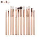 Beauty Girl Hot Popular 12Pcs Mini Cosmetic Eyebrow Eyeshadow Brush Makeup Brush Sets Kits Tools Nov 1--JadeMoghul Inc.