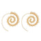 BeautyWay Ethnic Personality Round Spiral Drop Earrings Exaggerated Love Heart Whirlpool Gear Earrings for Women Jewelry 4198-Gold-JadeMoghul Inc.