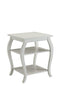 Becci End Table, White-Side Tables and End Tables-White-MDF Solid Wood Leg-JadeMoghul Inc.