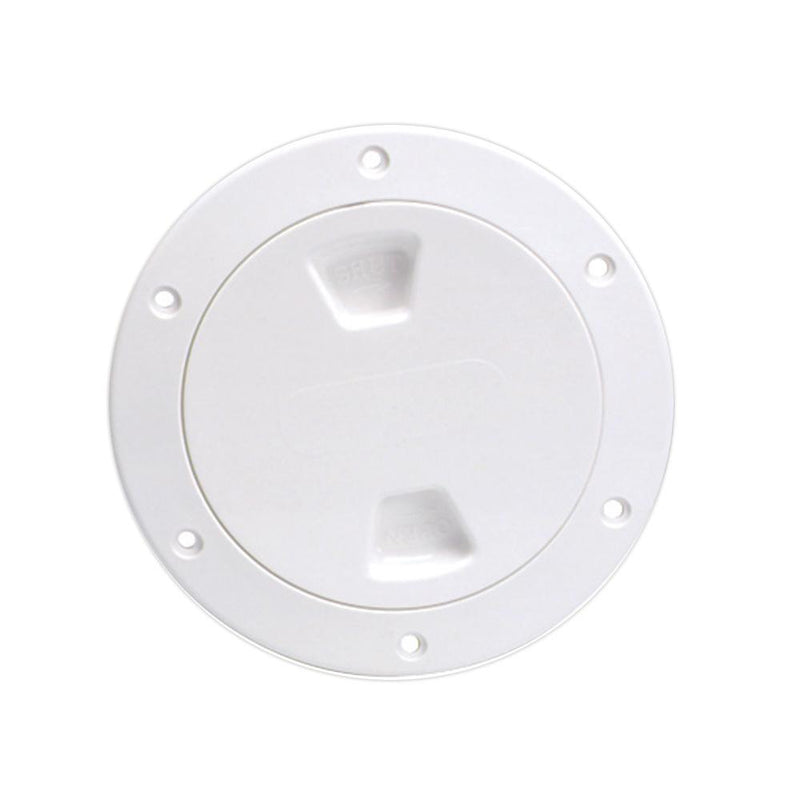 Beckson 4" Smooth Center Screw-Out Deck Plate - White [DP40-W]-Deck Plates-JadeMoghul Inc.