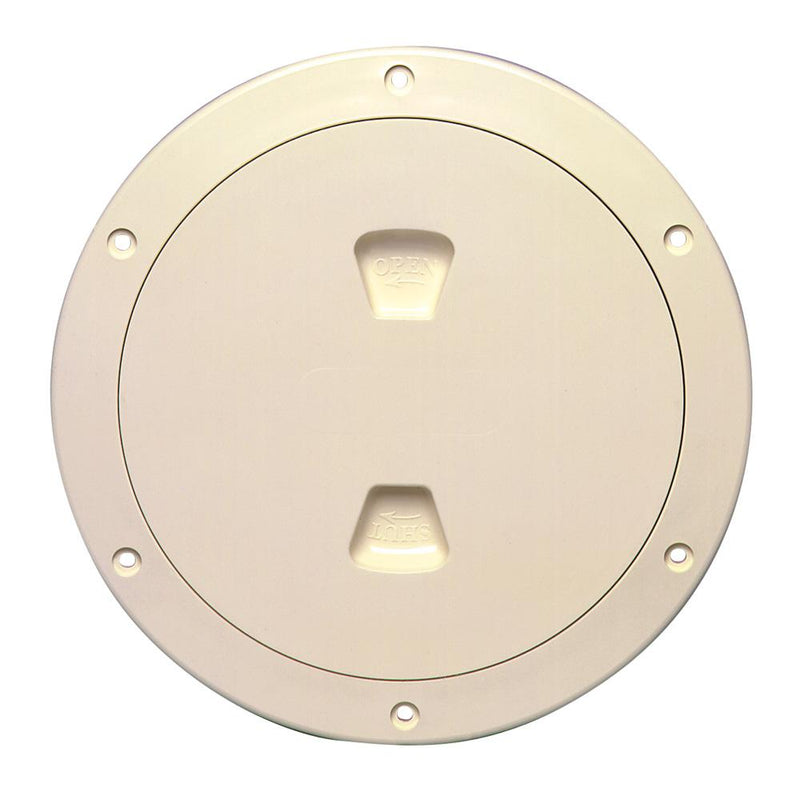 Beckson 6" Smooth Center Screw-Out Deck Plate - Beige [DP60-N]-Deck Plates-JadeMoghul Inc.