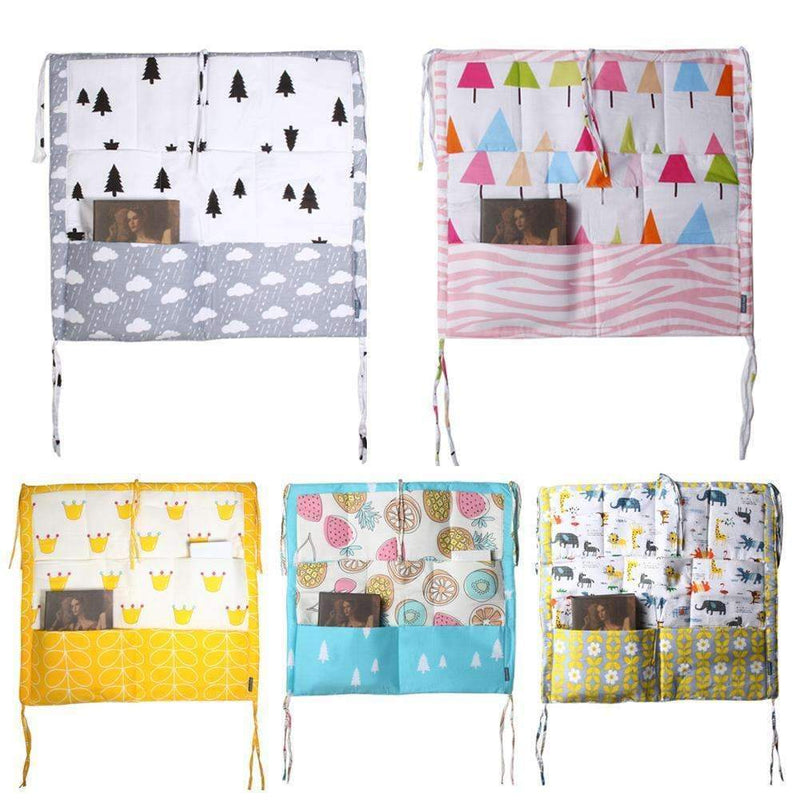 Bed Hanging Storage Bag Multi-functional Baby Bedding Muslin Tree Brand Baby Cot Baby Crib Hanging Storage Bag Baby Blanket-as shown-JadeMoghul Inc.