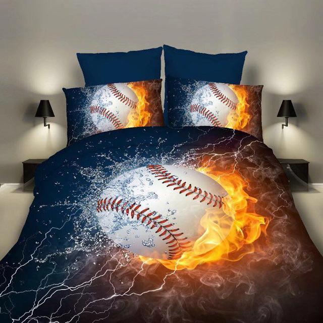 Bedding Sets 2/3pcs 3D Duvet Cover Bed Sheet Pillow Cases Size EU/CN/US Queen King Blue Football outbreaks-AZY-017-AU Full 180x210cm-JadeMoghul Inc.