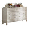 Transitional Style Wood Dresser with 6 Drawers, White