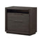 Wooden Nightstand with Two Drawers and One Open Shelf, Gray