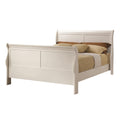 Wooden Twin Size Sleigh Bed, White