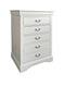 Bedroom White Chest of Drawers - 32" X 18" X 48" White Metal Chest HomeRoots