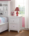 Bedroom White Nightstand - 22" X 16" X 27" White Wood Nightstand (2 Drawers) HomeRoots
