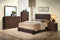 Beds Bed Frame - 86" X 57" X 47" Full Brown Pu Panel Bed HomeRoots