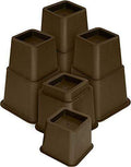 Beds Bed Frames - 3" , 5" or 8" Brown, Adjustable Bed Furniture Legs, Heavy Duty Plastic - Bed Risers Set of 4 HomeRoots