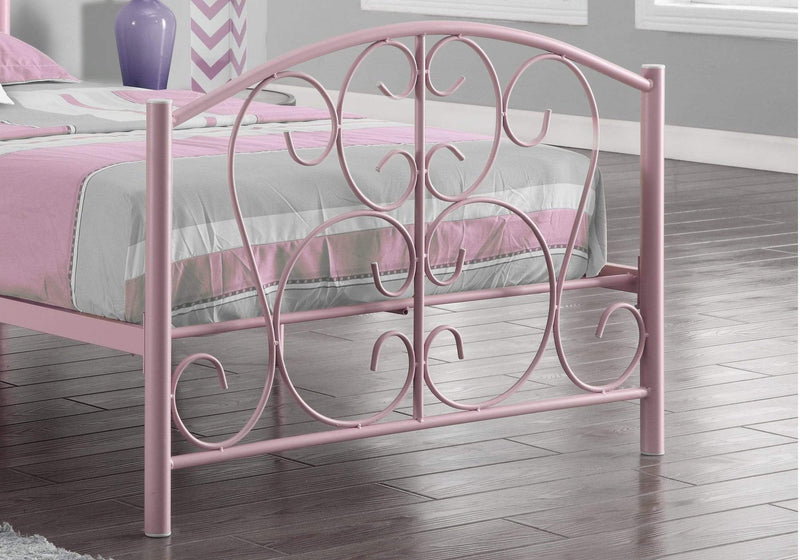 Beds Bed Frames - 41" X 78" X 37" Pink Metal Twin Bed Frame HomeRoots