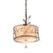 Beds Bedroom Chandeliers - Amelia Bronze tone and Round Fabric Shade Chandelier HomeRoots