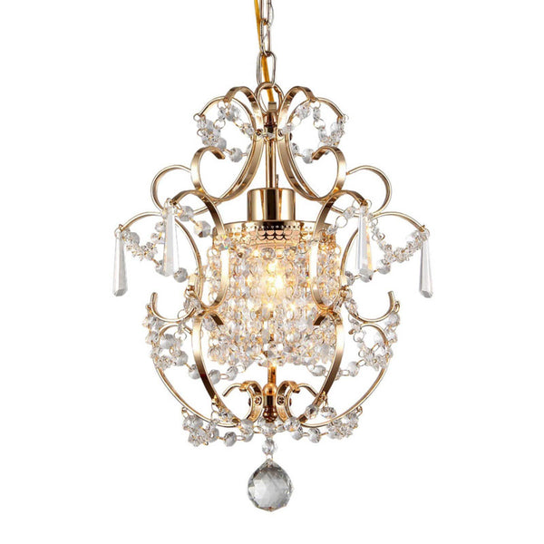 Beds Bedroom Chandeliers - Emily 1-light Gold 11-inch Crystal Chandelier HomeRoots