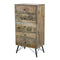 Beds Bedroom Chest of Drawers - 16" X 24" X 48" Natural Tones Iron Wood Bedroom Chest HomeRoots