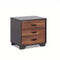 Beds Bedroom Nightstands - 19'.69" X 15'.75" X 18'.9" Walnut And Espresso Particle Board Nightstand HomeRoots