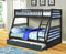 Beds Bunk Bed For Kids - 78'.75" X 42'.5-57'.25" X 65" Grey Manufactured Wood and Solid Wood Twin/Full Bunk Bed with Matching Trundle HomeRoots