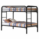 Beds Bunk Beds - 41'.75" x 78" x 59'.5" Black, Metal - Bunk Bed - Twin / Twin Size HomeRoots