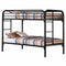 Beds Bunk Beds - 41'.75" x 78" x 59'.5" Black, Metal - Bunk Bed - Twin / Twin Size HomeRoots