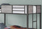 Beds Bunk Beds - 41" x 78'.5" x 64'.5" Grey/Dark Grey, Metal - Bunk Bed Twin Size HomeRoots