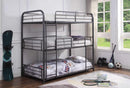 Beds Bunk Beds - 42" X 79" X 74" Gunmetal Metal Triple Bunk Bed - Twin HomeRoots