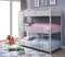 Beds Bunk Beds - 57" X 79" X 74" White Metal Triple Bunk Bed - Full HomeRoots