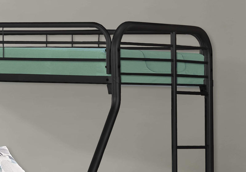 Beds Bunk Beds - 58" x 78" x 59'.5" Black, Metal - Bunk Bed - Twin / Full Size HomeRoots