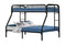 Beds Bunk Beds - 58" x 78" x 59'.5" Black, Metal - Bunk Bed - Twin / Full Size HomeRoots