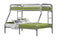 Beds Bunk Beds - 58" x 78" x 59'.5" Silver, Metal - Bunk Bed - Twin / Full Size HomeRoots