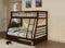 Beds Bunk Beds For Kids - 79" X 56" X 65" Espresso Pine Wood Twin Over Full Bunk Bed HomeRoots