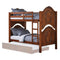 Beds Bunk Beds For Kids - 81" X 43" X 75" Cherry Pine Wood Twin Over Twin Bunk Bed HomeRoots