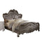 Beds California King Bed Frame - 86" X 97" X 75" Antique Platinum Wood Poly Resin California King Bed HomeRoots