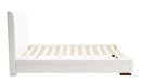 Beds Full Bed Frame - 62.2" x 83.9" x 43.5" White, Leatherette, Plywood, MDF, Full Bed HomeRoots