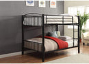 Beds Full Bunk Beds - 78" X 56" X 67" Black Metal Full Over Full Bunk Bed HomeRoots