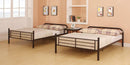 Beds Full Bunk Beds - 79" X 57" X 65" Dark Brown Metal Tube Full Over Full Bunk Bed HomeRoots