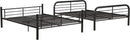 Beds Full Bunk Beds - 79" X 57" X 65" Gunmetal Metal Tube Full Over Full Bunk Bed HomeRoots