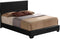 Beds King Bed Frame - 86" X 79" X 47" Black Pu Panel King Bed HomeRoots